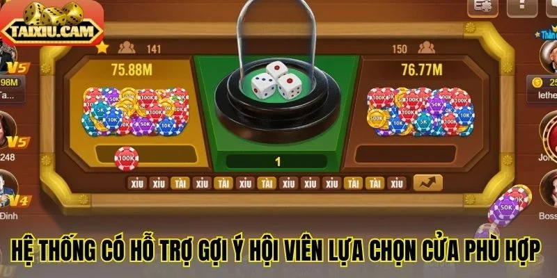 Hệ thống có hỗ trợ gợi ý hội viên lựa chọn cửa phù hợp 
